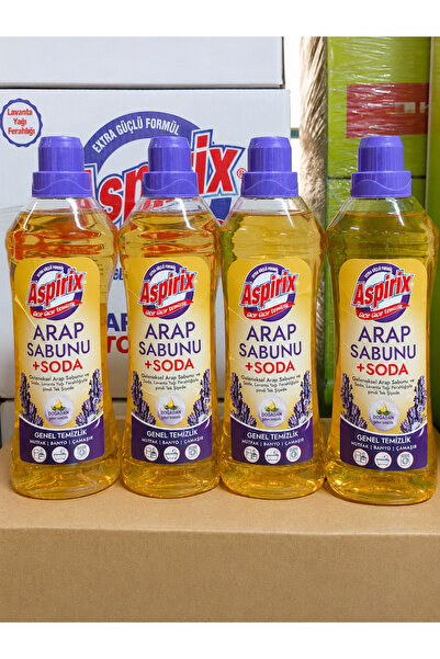 Tex ASPİRİX ARAP SABUNU + SODA +LAVANTA YAĞ 1000 ML X 4