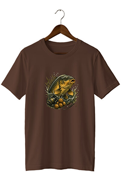 remonz Unisex Carp Fish Printed T-Shirt – Angling and Outdoor Themed Crew Neck