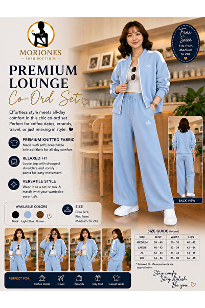 BKKOriginal MORIONES PREMIUM KNITTED LOUNGE COORD SET JACKET AND PANTS