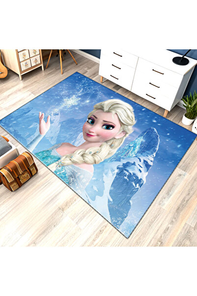 Artisan Home Store Frozen Elsa Çocuk Odası Halısı | Karlar Ülkesi Buz Prenses...