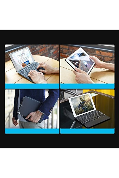 SIGLOO Husă cu tastatură magnetică Wireless Bluetooth pentru iPad 9.7 2016 Ai...