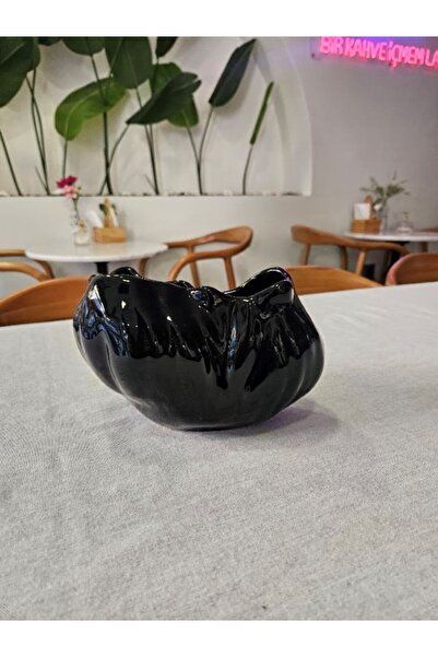 MİMSEGÜN DEKOR Black Decorative Small Vase