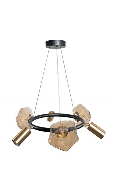 Avizella Spotlu Begonvil Avize Mercan - Modern 6'lı Ledli Halka Sarkıt Avize ...