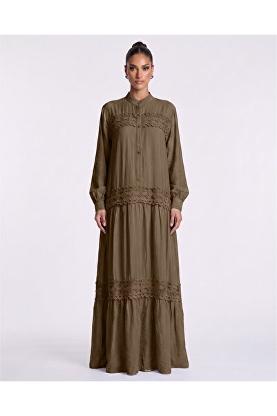 Marvella By Rasha Long Sleeve Embroidered Summer Dress