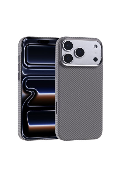 zore iPhone 17 Pro Kılıf Ultra İnce Magsafe Karbon Fiber Görünümlü İnce Hafif...