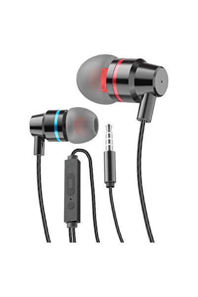 LEEWELLO EJ-101 Ενδοωτικό Handsfree με βύσμα 3.5mm Μαύρο