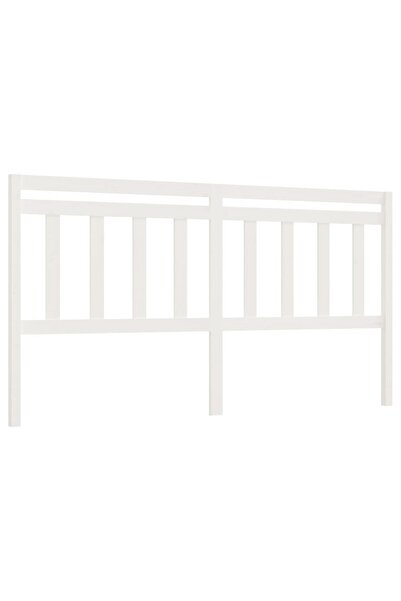 vidaxl Tăblie de pat, alb, 206x4x100 cm, lemn masiv de pin