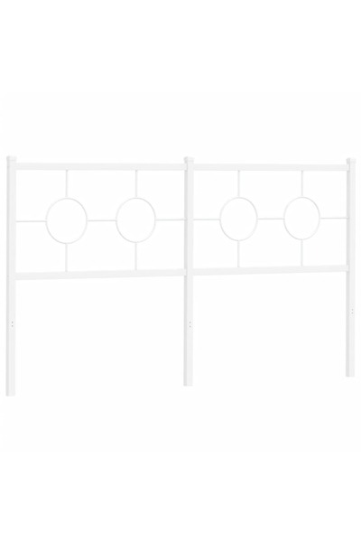vidaxl Tăblie de pat de schimb metalică, alb, 160 cm