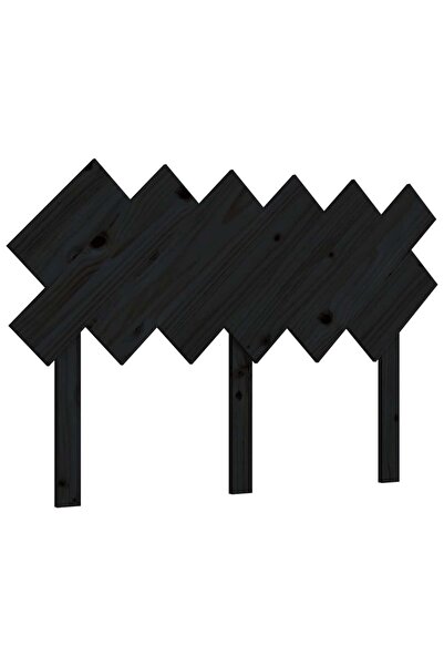 vidaxl Tăblie de pat, negru, 122,5x3x80,5 cm, lemn masiv de pin