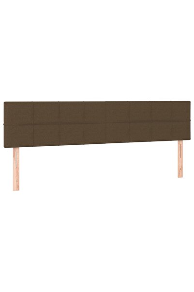 vidaxl Tăblii de pat, maro închis, 200x5x78/88 cm, textil