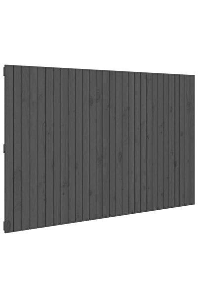 vidaxl Tăblie de pat pentru perete, gri, 185x3x110 cm, lemn masiv pin
