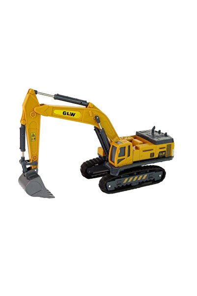 LEAN Excavator de jucărie 1:55, galben, 13330