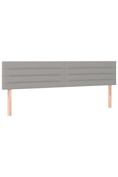 vidaxl Tăblii de pat, gri deschis, 180x5x78/88 cm, textil