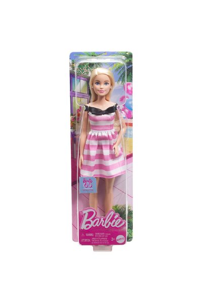 Barbie Papusa cu par blond, Barbie, 65 ani aniversare, HTH66