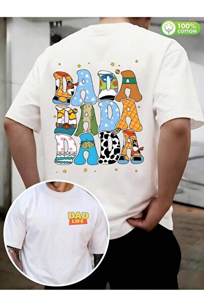 SVART WEAR Letnja majica sa širokim izrezom i printom "Toy Story Dad"