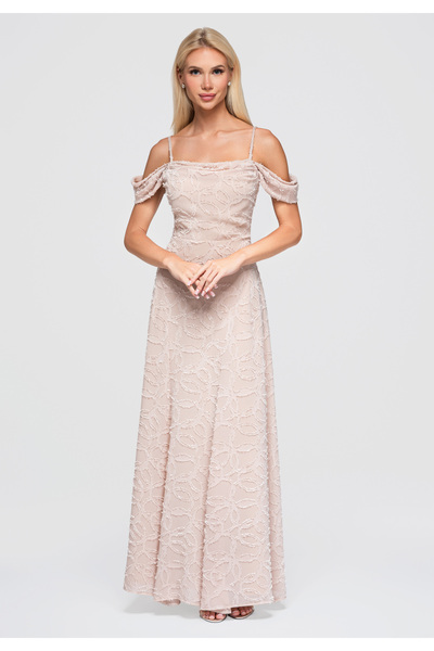 Larica Women's Evening Dress, Maxi Length with Cowl Neckline LA-OM-DLR388