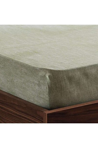 PAN HOME Paleontology Fitted Sheet 90x200+25cm-Green