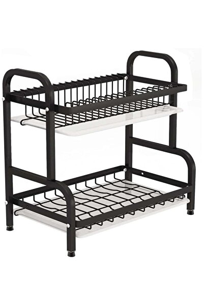 adak 2-Tier Dish Drying Rack with Utensil Holder & Cutting Board Holder, 304 ...