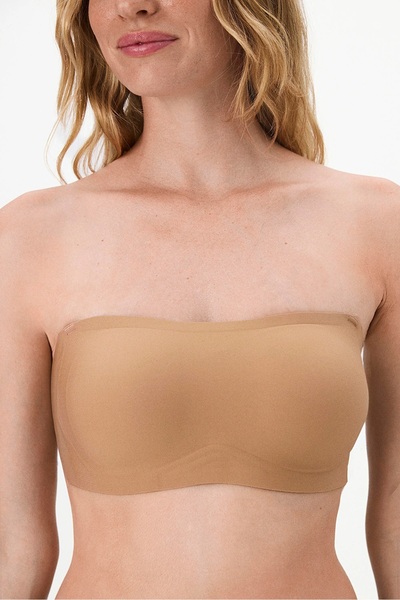 NEWBRA LINGERIE Kadın Ten Balensiz Dikişsiz İz yapmayan Hayalet Straplez Süty...