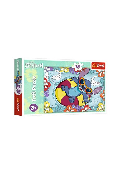 LEAN Puzzle Trefl Disney Stitch în vacanță, 30 piese, 24674