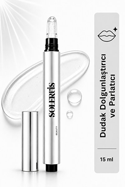 SOLERVIS Dudak Dolgunlaştırıcı Lip Plumper Jel – Cam Parlaklığı Etkili Şeffaf...