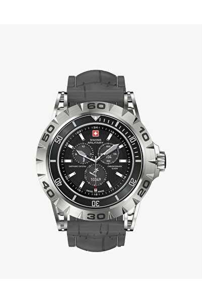 Arshys Swiss Military Dom 2 Smartwatch - Silver Frame/Grey Silicon Strap