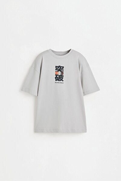 LEFTIES Arkası büyük boy baskılı t-shirt