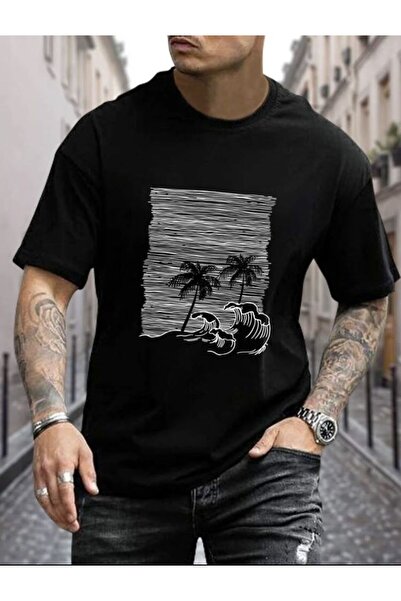 bellanova Unisex πολύχρωμο μπλουζάκι με στάμπα Oversize Streetwear Άνετη εφαρ...