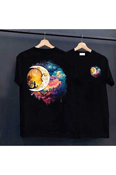 bellanova Unisex πολύχρωμο μπλουζάκι με στάμπα Oversize Streetwear Άνετη εφαρ...
