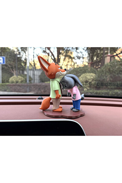 axelon Zootopia Judy ve Nick Sarılma Figürü –Sevimli Dekoratif Model
