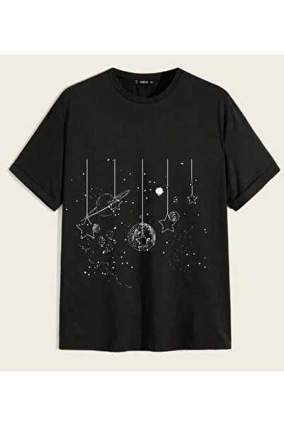 bellanova Unisex πολύχρωμο μπλουζάκι με στάμπα Oversize Streetwear Άνετη εφαρ...