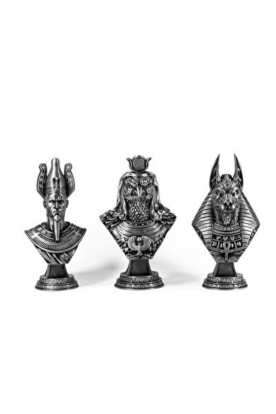 dream3d Anubis - Osiris - Ra - Figür / Büst Set - 15 cm boyunda