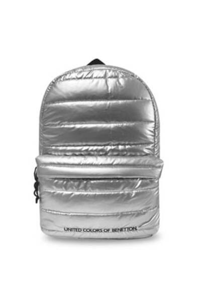 OEM Silver Schoolbag "Puffy" 30x14x46cm