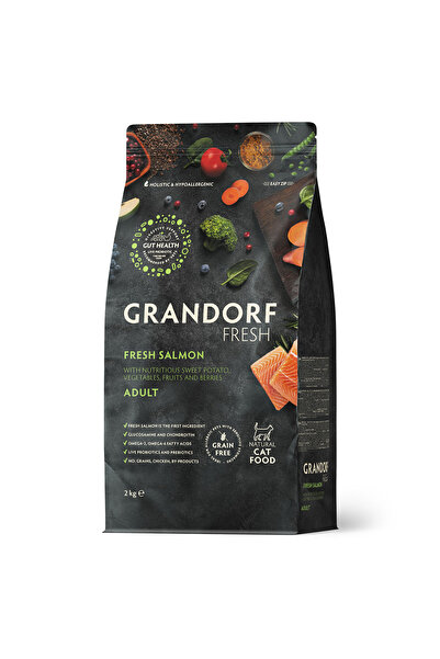 Grandorf Qurandorf Dry Food for Cats with Fresh Salmon Flavor for Adult Cats 2kg