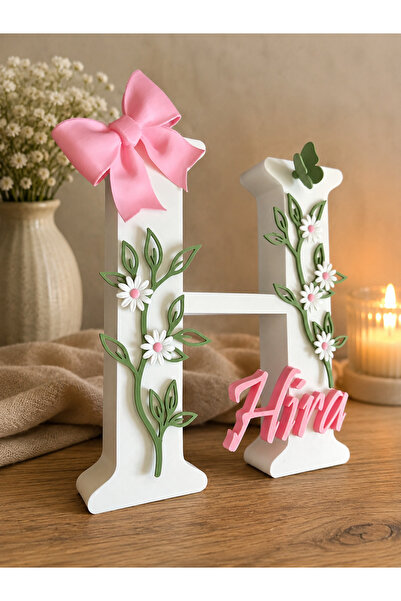 Kişiye Özel 3D Harf Dekoru –23 cm İsimli Oda ve Kapı Süsü