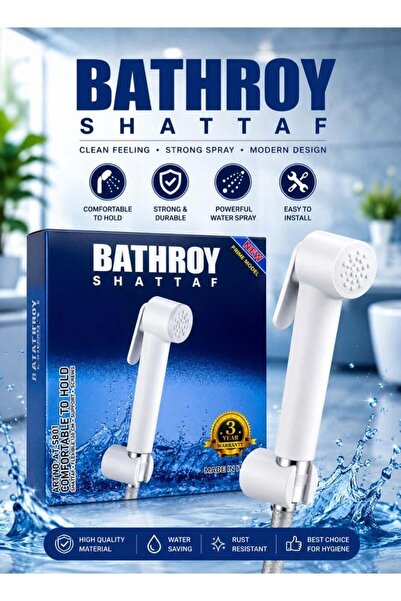 BATHROY Premium White Handheld Bidet Sprayer Set – Made in Italy