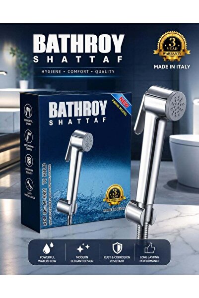 BATHROY Premium Chrome Handheld Bidet Sprayer Set – Made in Italy