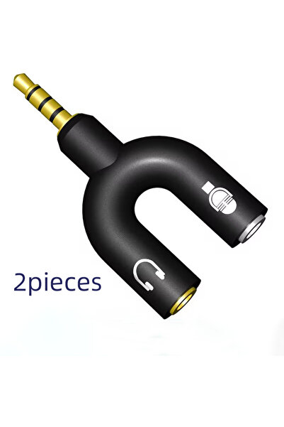 Choice1 1pcs U Type Adapter Dual 3.5 MM Headphone Plug Audio Cables Splitter ...