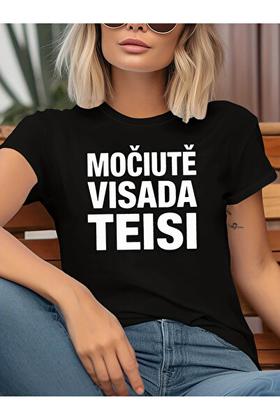 01THEONE Lithuanian Grandma Is Always Right Print Womens Tshirt Gathering Gra...