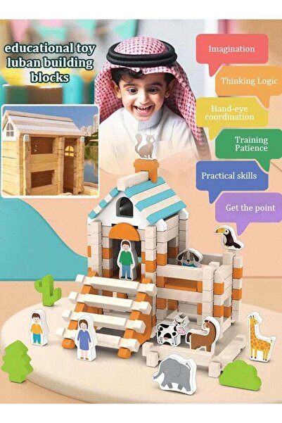 Joudiplay 120 Pcs Magnetic Toys Building Blocks Sets: Lu Ban Mortise and Teno...
