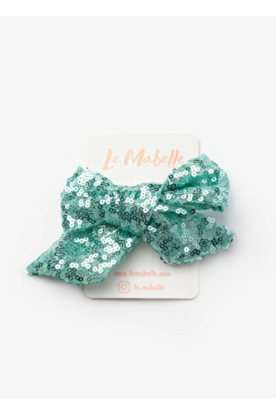 Le Mabelle Mint Sequined Girl's Clip Buckle