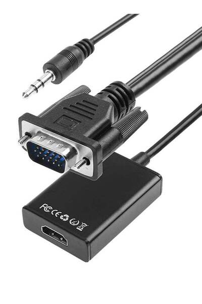 Weetotung VGA To HDMI Converter Output 1080P HD With Audio Adapter Cable Black