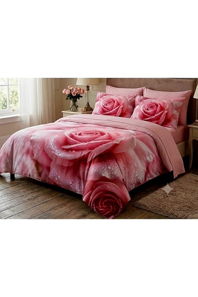 Elmas Dizayn Special Design Single Duvet Cover Set Cotton Satin 160X240 cm Br...