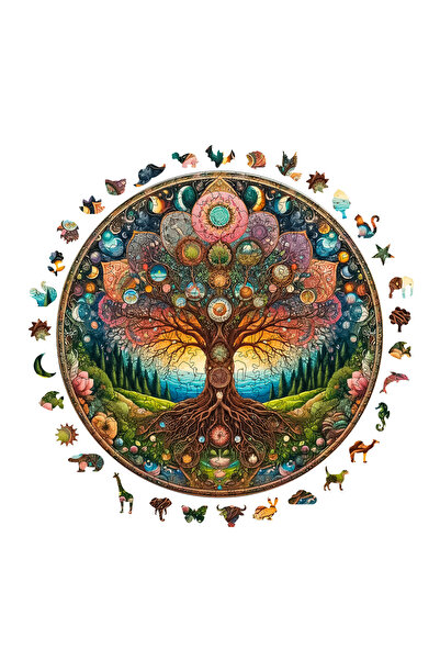 Empressco Cosmic Tree of Life Wooden Puzzle, 252 Pieces, 29X29 Cm, Fun and Ed...