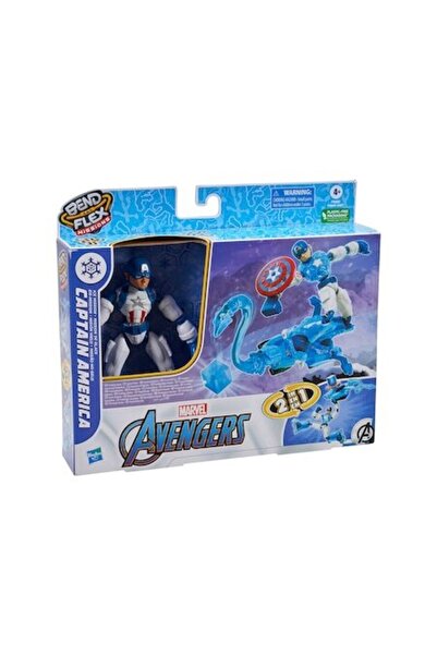 AVENGERS Figurină articulată și flexibilă Marvel 2 în 1 - Captain America, 15 cm