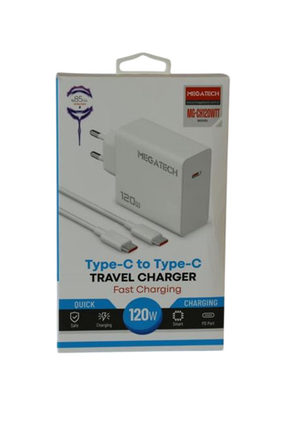 MEGATECH (Mg-Ch120Wtt) 120W Type-C To Type-C Şarj Aleti