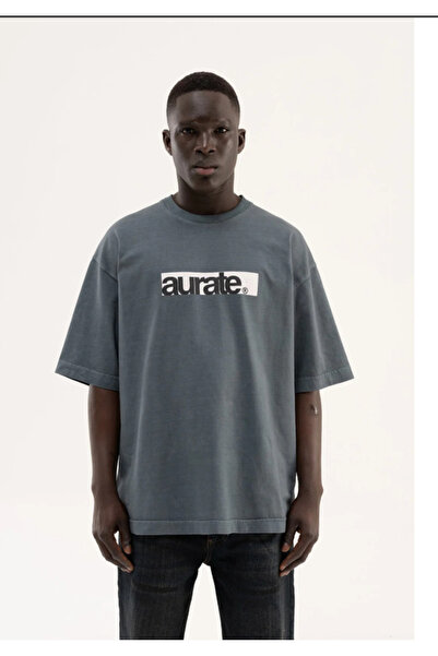 kargasa Aurate Printed Washable Oversize T-Shirt Gray