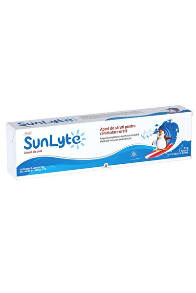 SUN WAVE PHARMA Solutie orala cu aroma de cola SunLyte, 8 plicuri