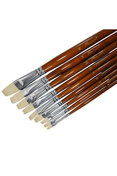 Phoenix Flat Paint Brush Long Handle, Various Sizes - 12