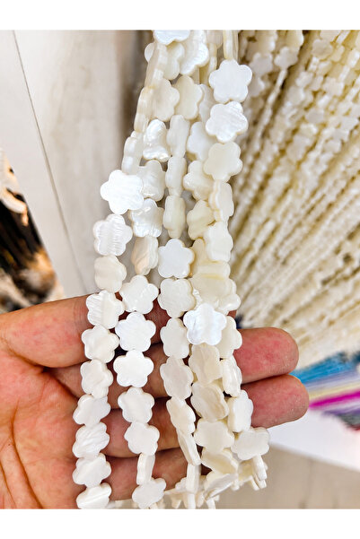E.B EBRULİ BONCUK 10mm Natural Daisy Mother-Of-Pearl Beads Jewelry Making Mat...